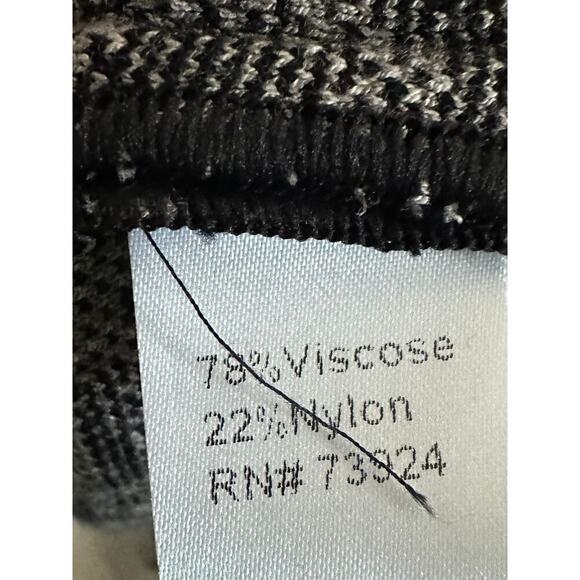 MING WANG Animal Zebra Print Knit Dress Contrast Tie Curve Plus Gray Black 2X - Picture 5 of 5